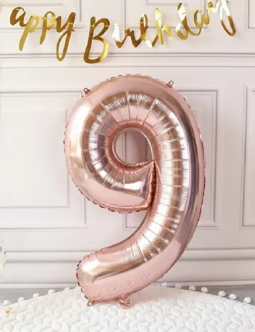 Balon folie cifra 9 SHEIN, roz