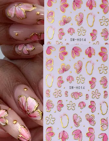 Set stickere pentru unghii SHEIN, roz
