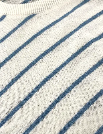 Bluza Pull&Bear, alb/albastru