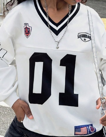 Bluza Shein Kids, alb