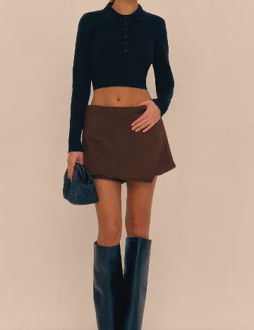 Fusta pantalon Musera, maro