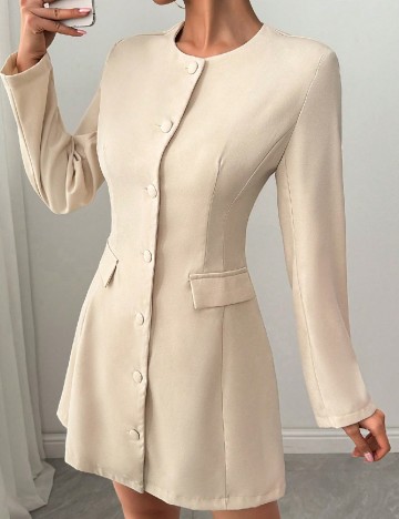 Rochie scurta SHEIN, crem