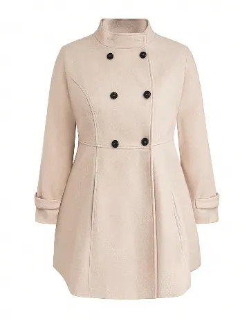 Palton SHEIN CURVE, crem