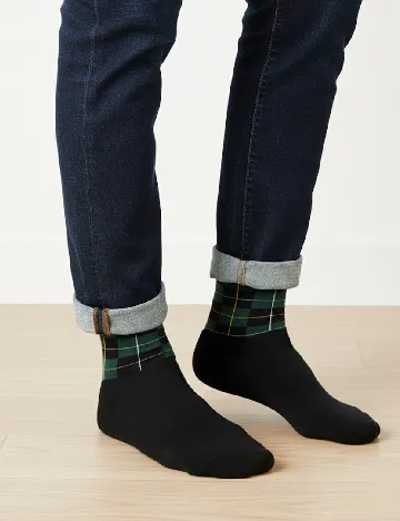 Sosete Pull&Bear, verde/negru