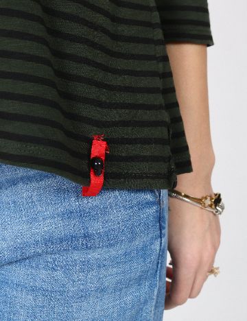 Bluza Zara, verde/negru