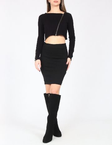 Fusta Bershka, negru