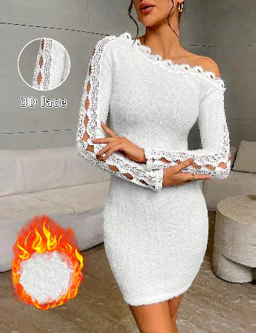 Rochie scurta SHEIN, alb