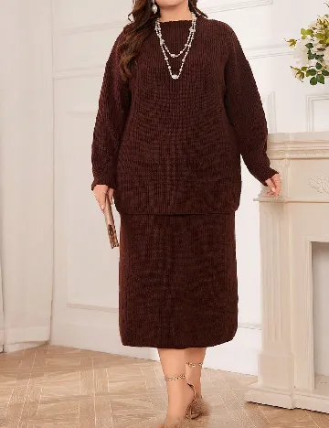 Compleu SHEIN CURVE, maro