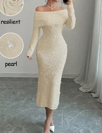 Rochie medie SHEIN, crem