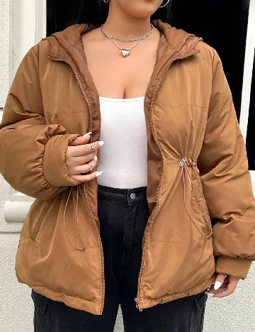 Geaca SHEIN CURVE, maro