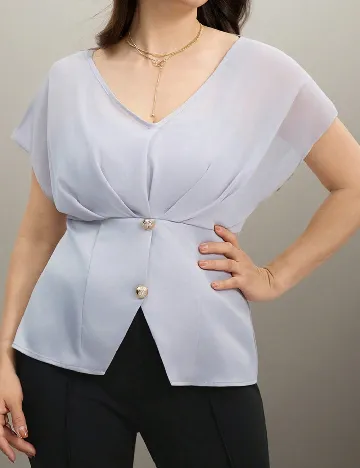 Bluza SHEIN CURVE, albastru