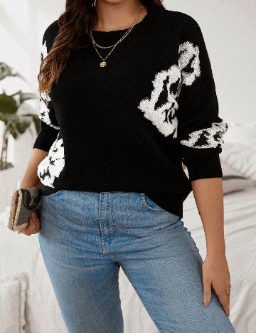 Bluza SHEIN CURVE, negru