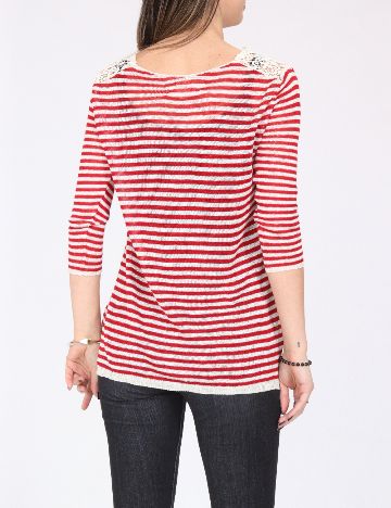 Bluza Zara, alb/rosu