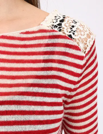 Bluza Zara, alb/rosu