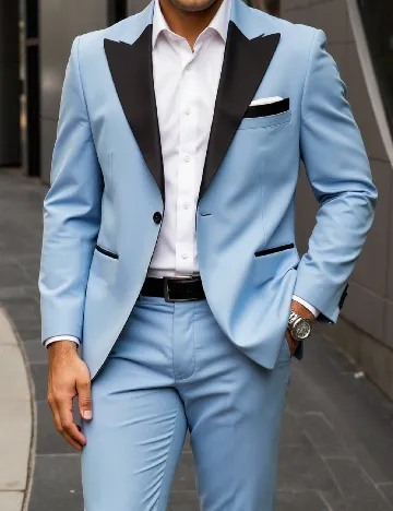 Costum SHEIN Plus Size Men, albastru