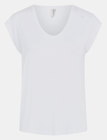 Tricou Pieces, alb