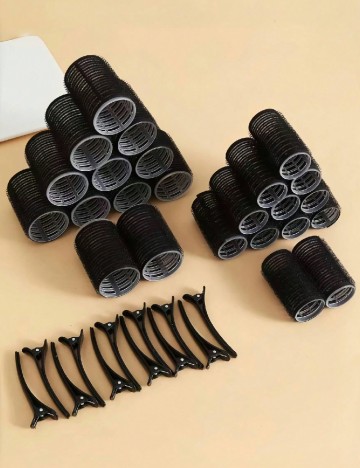 Set bigudiuri si clame 6 bucati SHEIN, negru