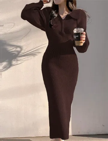 Rochie lunga SHEIN, maro