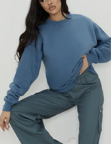 Bluza Oversize PrettyLittleThing, albastru