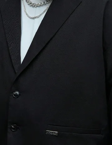 Sacou SHEIN Plus Size Men, negru