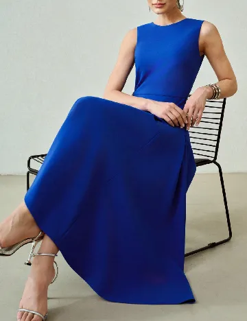 Rochie lunga MOTF, albastru