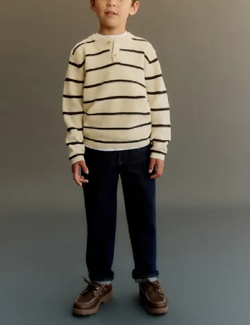 Bluza H&M, bej/negru