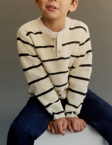 Bluza H&M, bej/negru