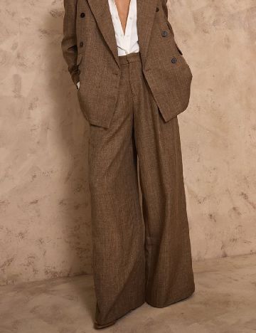 Pantaloni PrettyLittleThing, maro