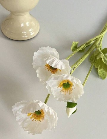 Floare artificiala SHEIN, alb