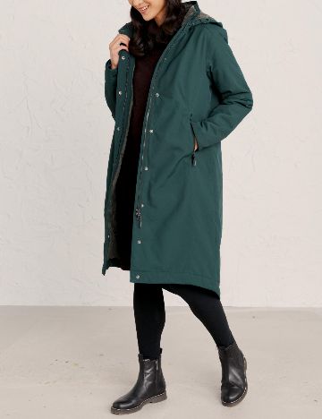 Geaca impermeabila Seasalt Cornwall, verde inchis