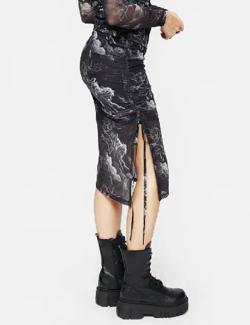 Rochie lunga Disturbia, gri