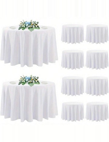 Set fete de masa 10 bucati SHEIN, alb