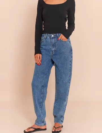 Blugi PrettyLittleThing, albastru