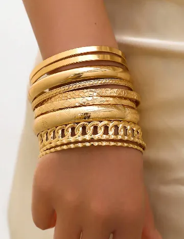 Set Bratari 10 bucati SHEIN, auriu