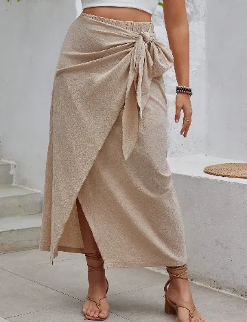 Fusta SHEIN CURVE, crem