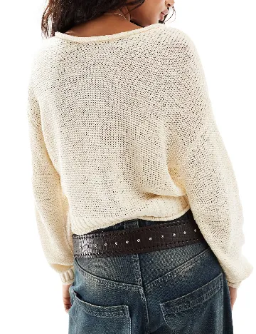 Cardigan Noisy May, ecru