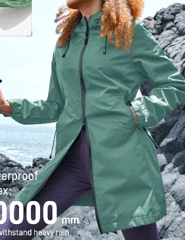 Geaca impermeabila SHEIN, turcoaz