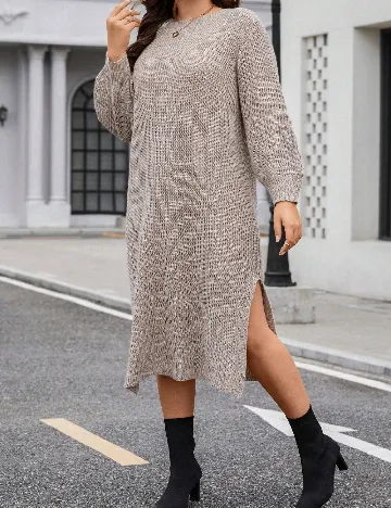 Rochie medie SHEIN CURVE, maro