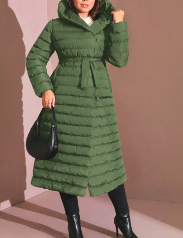 Geaca SHEIN CURVE, verde