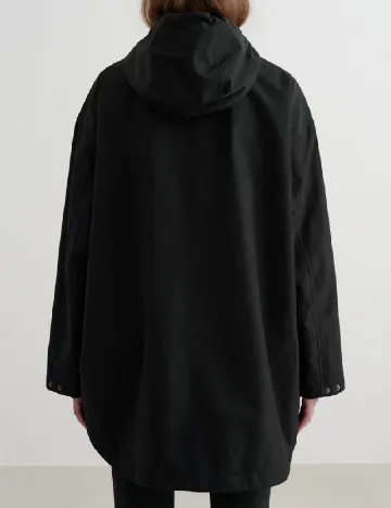 Geaca impermeabila oversize Aimn, negru