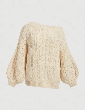 Pulover SHEIN CURVE, crem