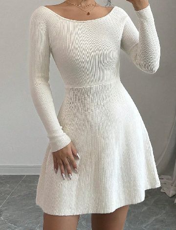 Rochie scurta SHEIN, ecru