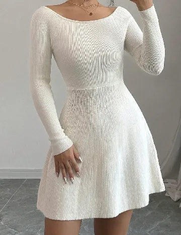 Rochie scurta SHEIN, ecru