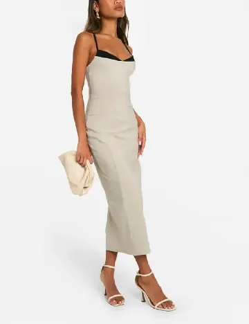 Rochie medie Boohoo, bej