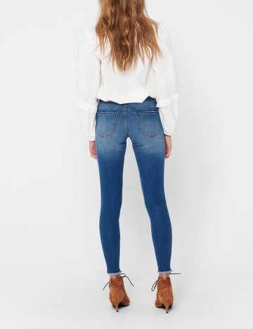 Blugi Jacqueline de Yong, albastru denim