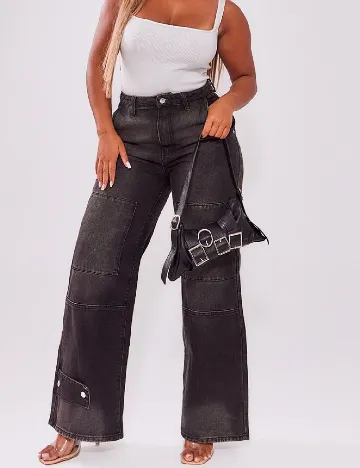 Blugi PrettyLittleThing, negru