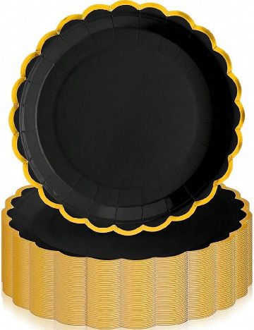 Set farfurii unica folosinta SHEIN, negru