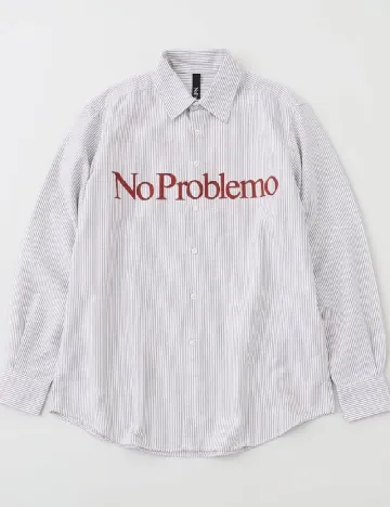 Camasa No Problemo, alb/maro