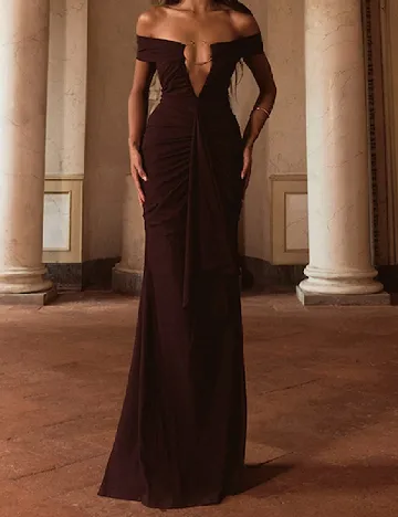 Rochie lunga PrettyLittleThing, pruna