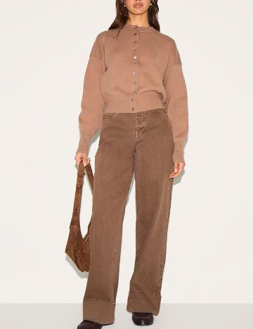 Blugi PrettyLittleThing, maro